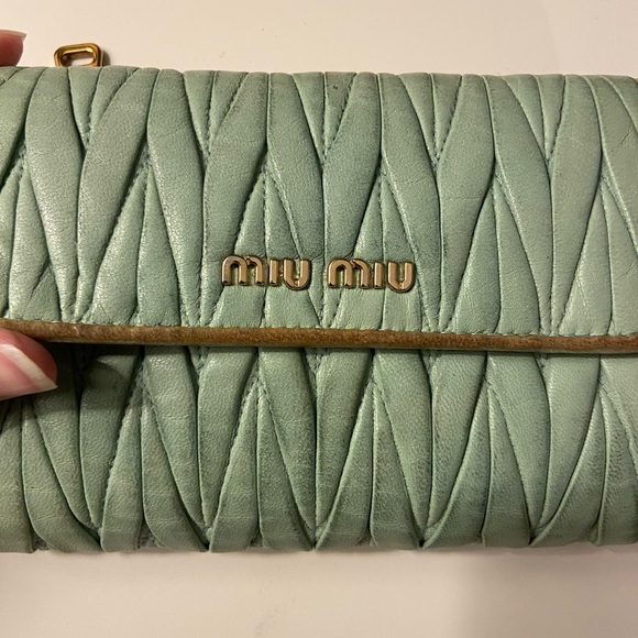 Miu Miu Light Mint Green Wallet - Picture 2 of 6